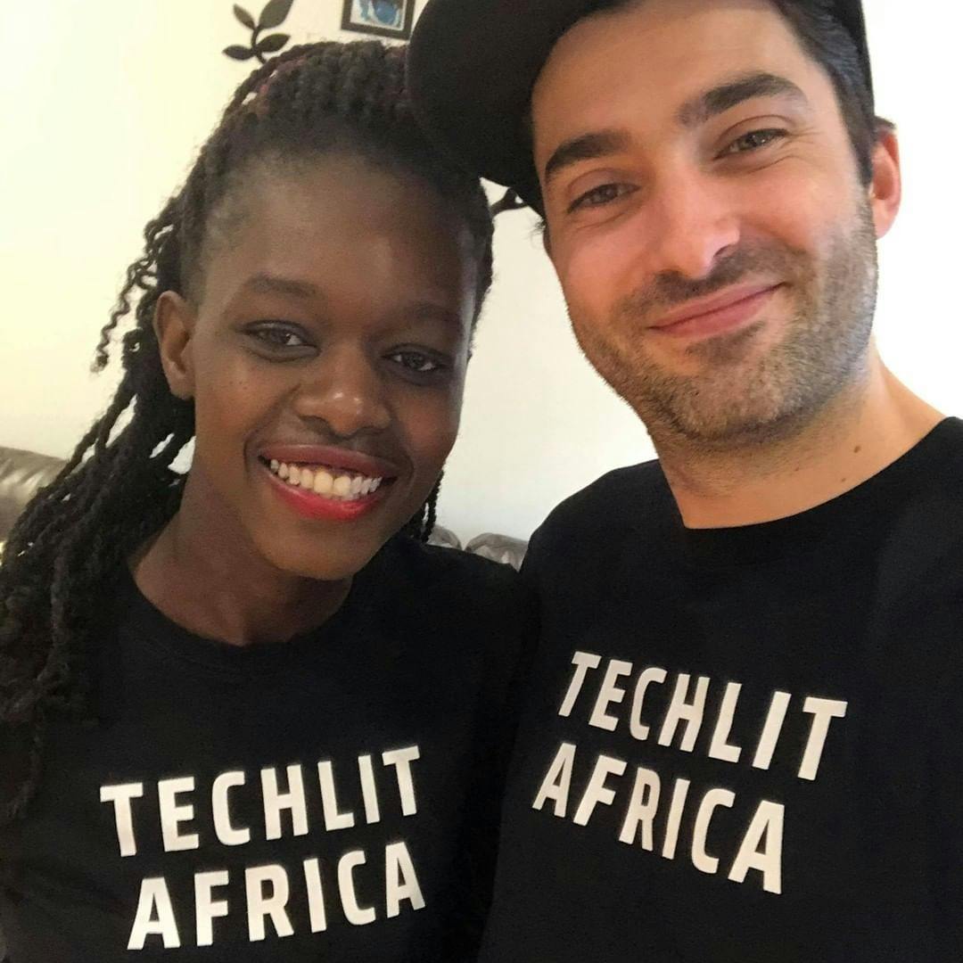 A TechLit supporter wearing TechLit apparel