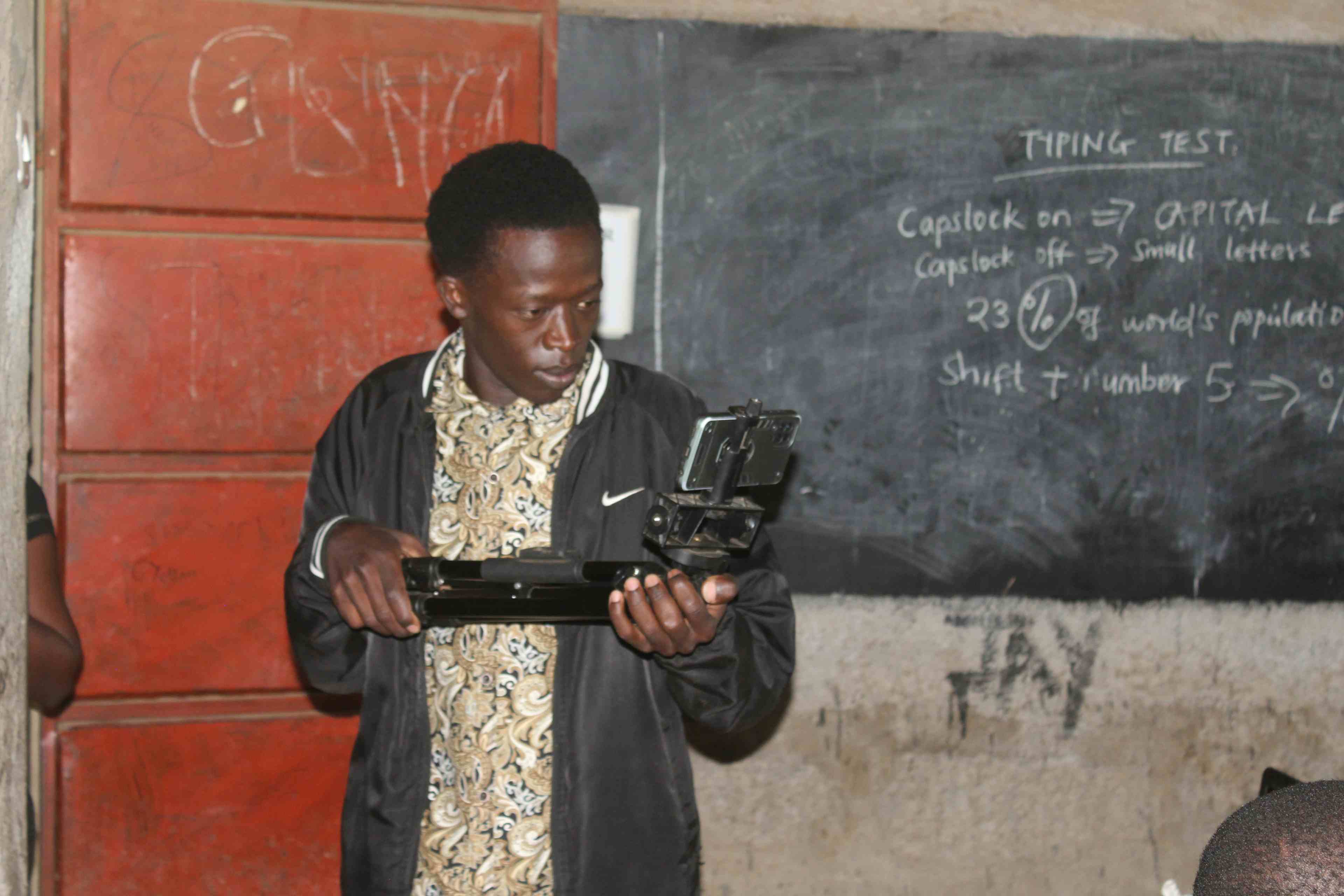 Allan recording for a video production curriculum
