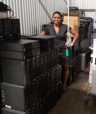 Nelly Cheboi reusing old PC towers