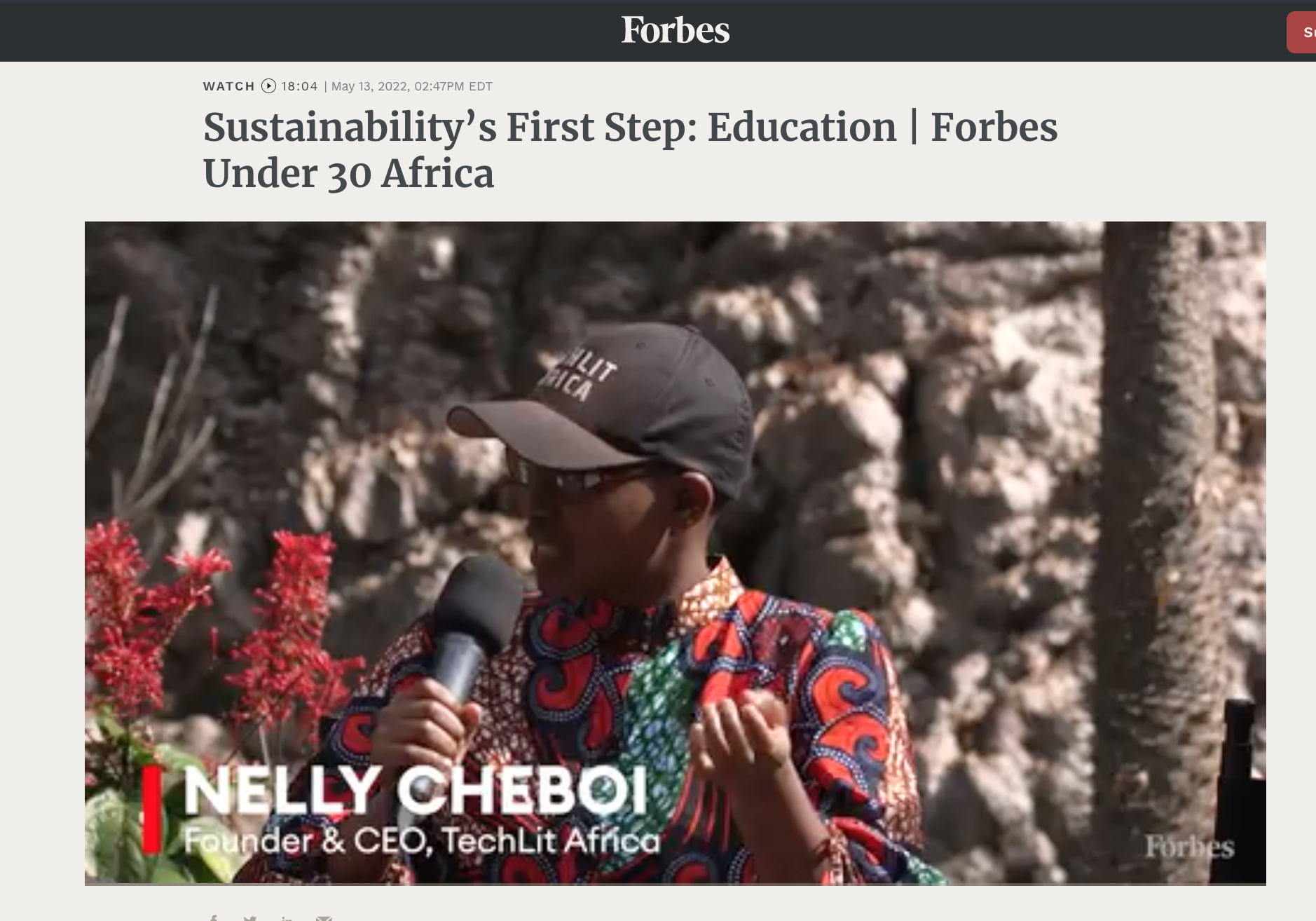 Nelly Cheboi on Forbes Under 30 Africa panel in Botswana