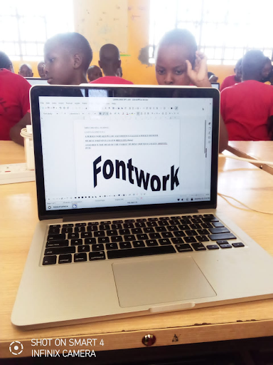 Students Learn Document Fonts at Dreams Hills