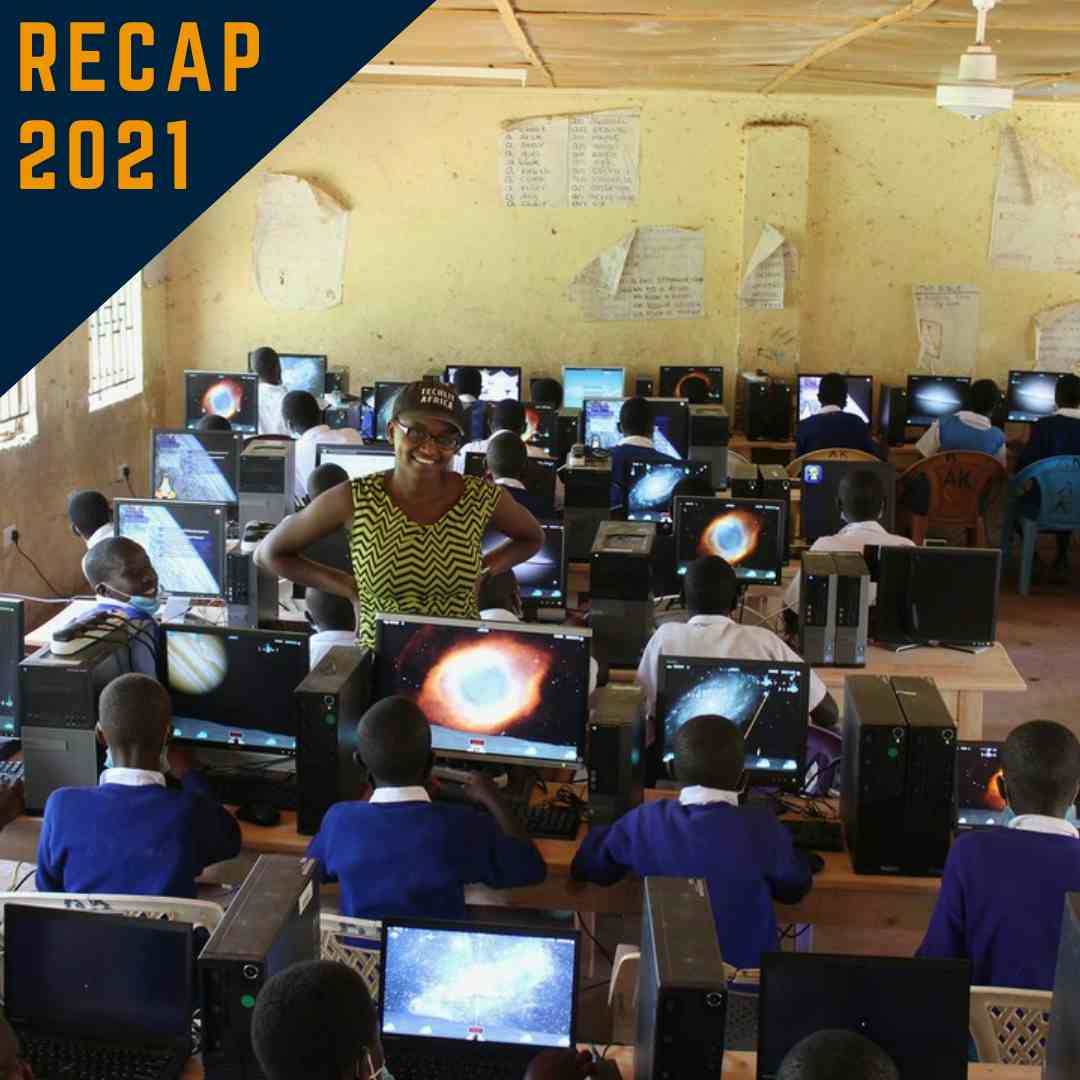 TechLit founder Nelly Cheboi at computer class in Kenya