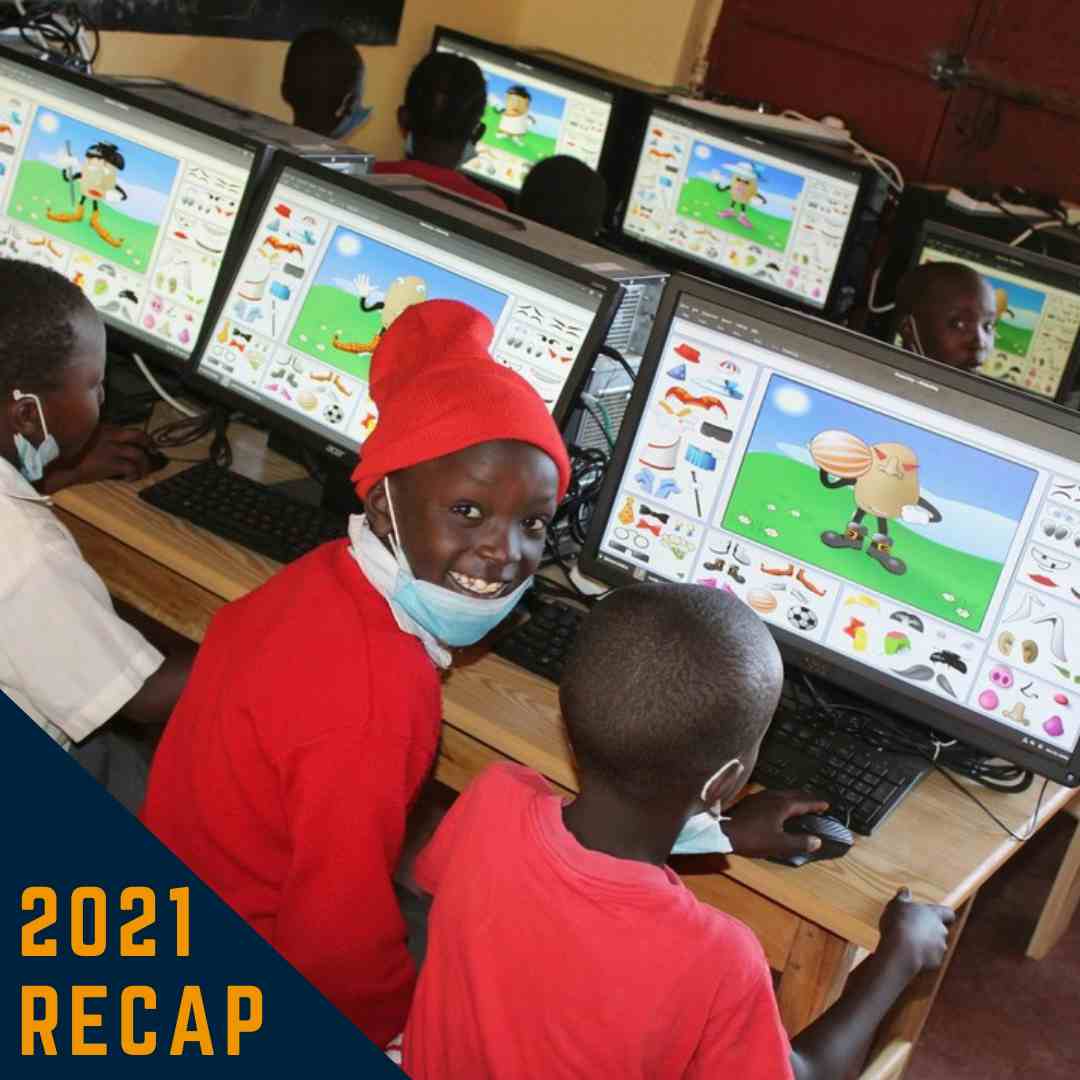 Primary school kids learning tech basics