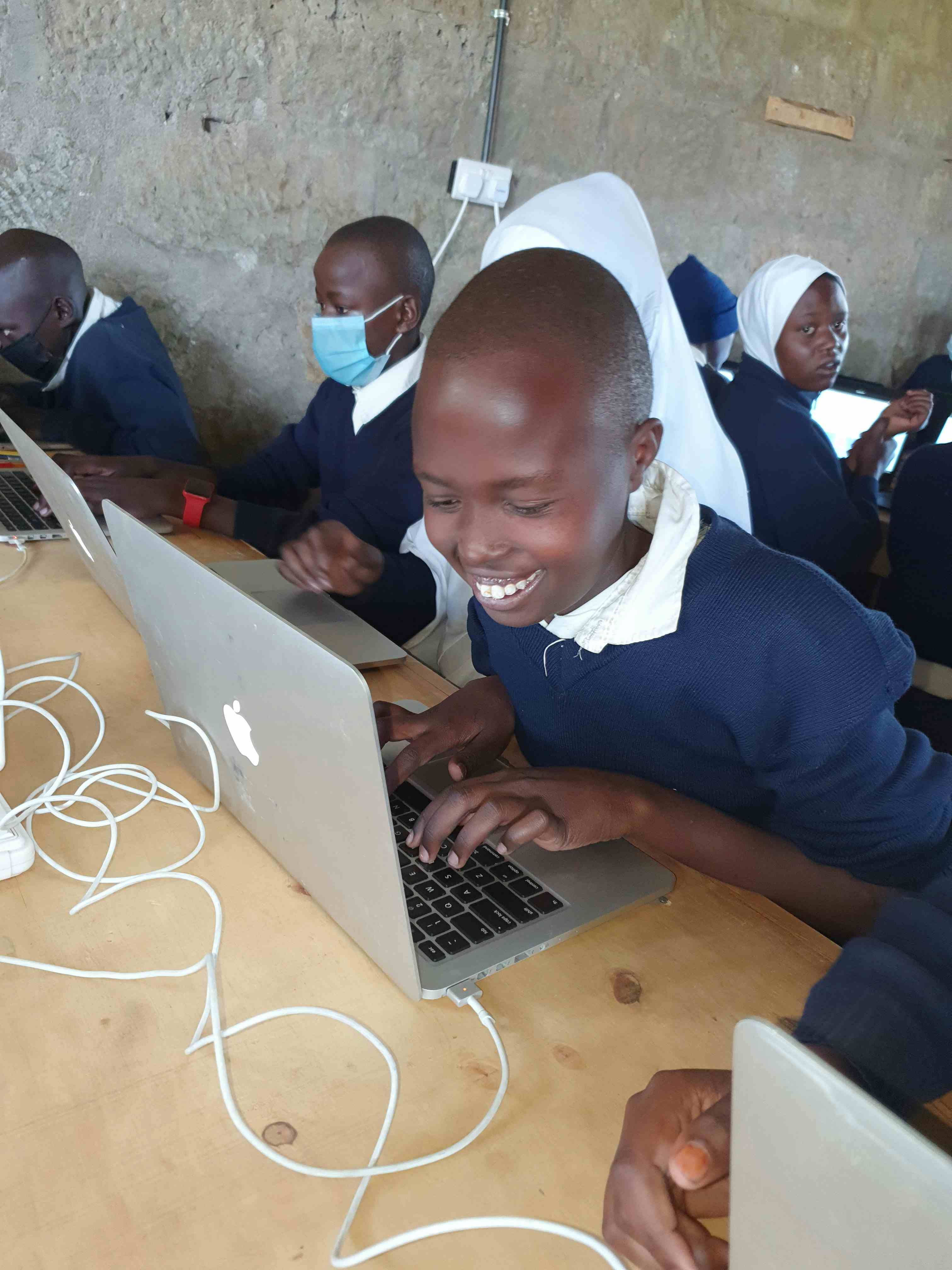 Student at sainty mary's touchtyping